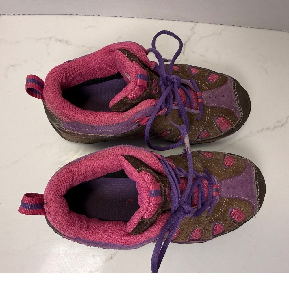 Merrell Kids M-Select DRY Waterproof Hiking Boots Brown Pink Purple MC51952 12.5 - Picture 5 of 8